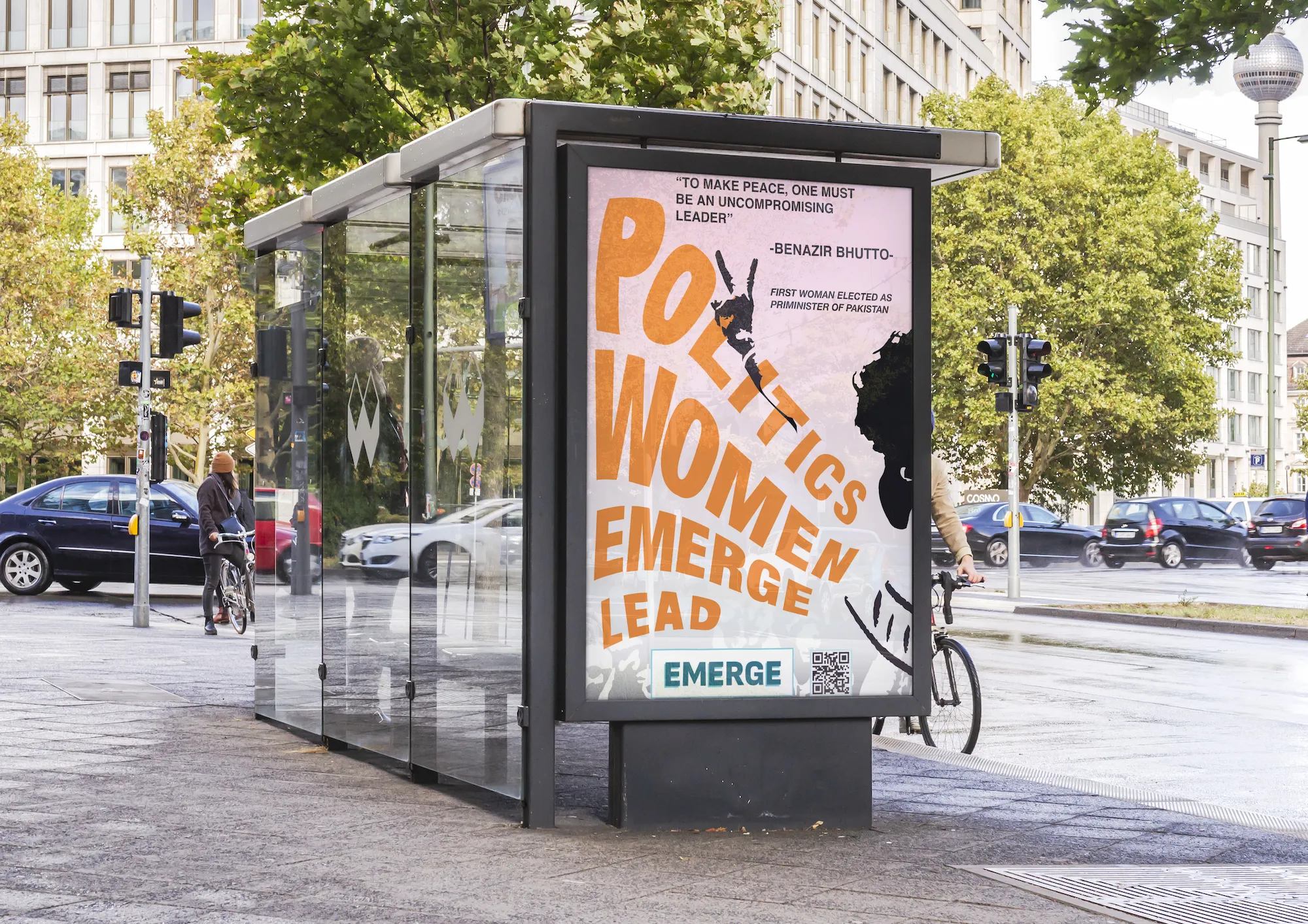 Bus stop poster art